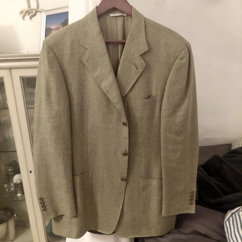Canali men's single breasted silk/wool blend blazer 44R